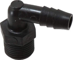 NewAge Industries - 3/8" Barb, 3/8 NPT, Multiple Barbed Tube Elbow - Polyethylene, Male - Eagle Tool & Supply