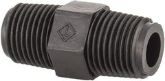NewAge Industries - Polyethylene Threaded Tube Hex Nipple - 1/8" ID x 1/8" OD - Eagle Tool & Supply