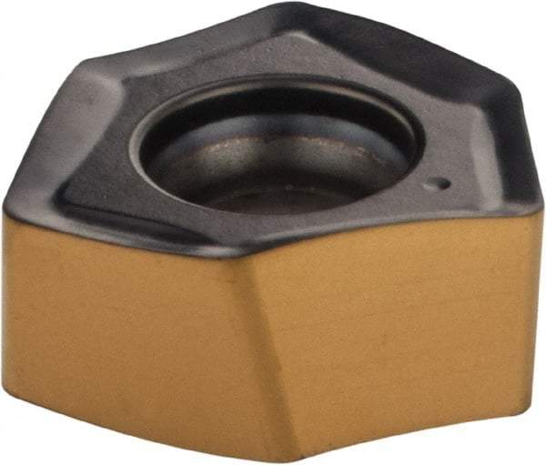 Iscar - H600 WXCU080612 Grade IC830 Carbide Milling Insert - TiAlN/TiN Finish, 0.2677" Thick, 0.5378" Inscribed Circle, 1.2mm Corner Radius - Eagle Tool & Supply