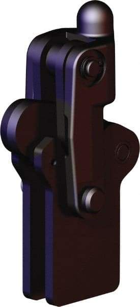 De-Sta-Co - 1,574 Lb Holding Capacity, Vertical Handle, Manual Hold Down Toggle Clamp - 200° Bar Opening, Weldable Base, Oxide Finish, Forged Alloy Steel - Eagle Tool & Supply