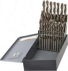 Hertel - 118° Point, Bright Finish, High Speed Steel Jobber Length Drill Bit Set - Eagle Tool & Supply
