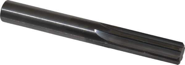 Hertel - 1/2" Solid Carbide 6 Flute Chucking Reamer - Straight Flute, 0.47" Straight Shank, 1-1/2" Flute Length, 4" OAL - Eagle Tool & Supply