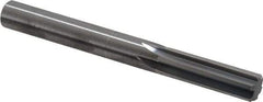 Hertel - 3/8" Solid Carbide 6 Flute Chucking Reamer - Straight Flute, Straight Shank, 1-1/4" Flute Length, 3-1/2" OAL - Eagle Tool & Supply