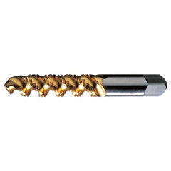‎#8-32 UNC 3 Flute H3 Bottoming HSS High Helix Spiral Flute Tap- TiN - Exact Industrial Supply
