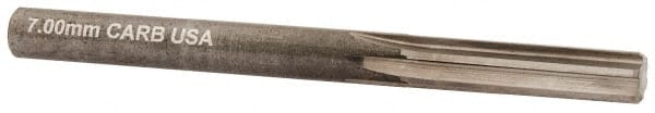 Hertel - 7mm Solid Carbide 6 Flute Chucking Reamer - Eagle Tool & Supply