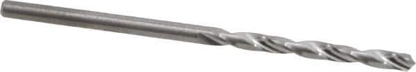 Hertel - #45 118° Solid Carbide Jobber Drill - Bright Finish, Right Hand Cut, Spiral Flute, Straight Shank, 1-3/4" OAL, Standard Point - Eagle Tool & Supply