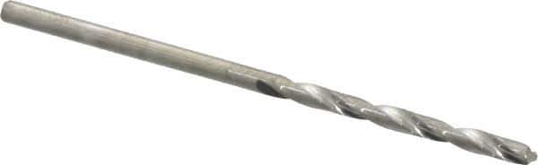 Hertel - #44 118° Solid Carbide Jobber Drill - Bright Finish, Right Hand Cut, Spiral Flute, Straight Shank, 2" OAL, Standard Point - Eagle Tool & Supply