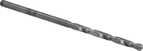 Hertel - #43 118° Solid Carbide Jobber Drill - Bright Finish, Right Hand Cut, Spiral Flute, Straight Shank, 2" OAL, Standard Point - Eagle Tool & Supply