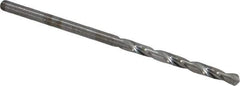 Hertel - #43 118° Solid Carbide Jobber Drill - Bright Finish, Right Hand Cut, Spiral Flute, Straight Shank, 2" OAL, Standard Point - Eagle Tool & Supply