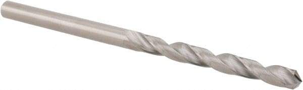 Hertel - 1/8" 118° Solid Carbide Jobber Drill - Bright Finish, Right Hand Cut, Spiral Flute, Straight Shank, 2-1/4" OAL, Standard Point - Eagle Tool & Supply