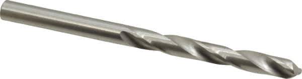 Hertel - #6 118° Solid Carbide Jobber Drill - Bright Finish, Right Hand Cut, Spiral Flute, Straight Shank, 3" OAL, Standard Point - Eagle Tool & Supply