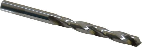 Hertel - Letter D 118° Solid Carbide Jobber Drill - Bright Finish, Right Hand Cut, Spiral Flute, Straight Shank, 3-1/4" OAL, Standard Point - Eagle Tool & Supply
