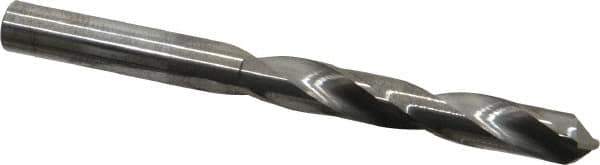 Hertel - Letter U 118° Solid Carbide Jobber Drill - Bright Finish, Right Hand Cut, Spiral Flute, Straight Shank, 4-1/4" OAL, Standard Point - Eagle Tool & Supply