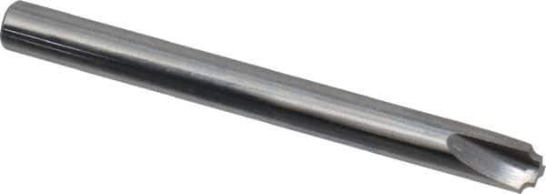 Hertel - 1/32" Radius, 3/16" Mill Diam, 3 Flute Solid Carbide Corner Rounding End Mill - Single End, Uncoated, 1/8" Tip Diam, 2" OAL, 3/16" Shank Diam - Eagle Tool & Supply