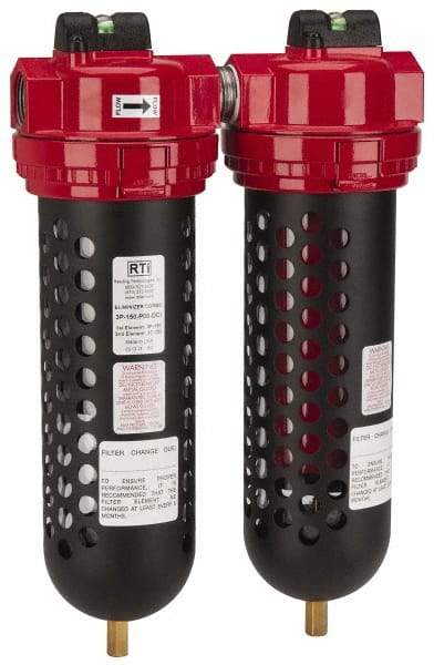 RTI Eliminizer - 1" 150 SCFM Air Dryer/Filter Unit - Polycarbonate, 11" Wide x 15-1/2" High - Eagle Tool & Supply