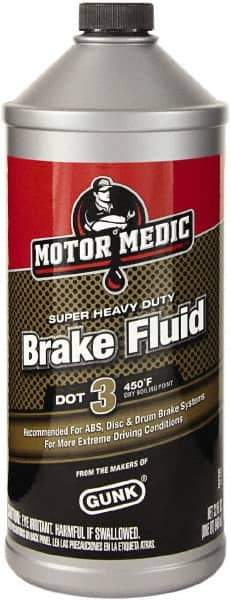 Motor Medic - 32 oz Super Heavy Duty Brake Fluid - DOT 3 Transportation - Eagle Tool & Supply