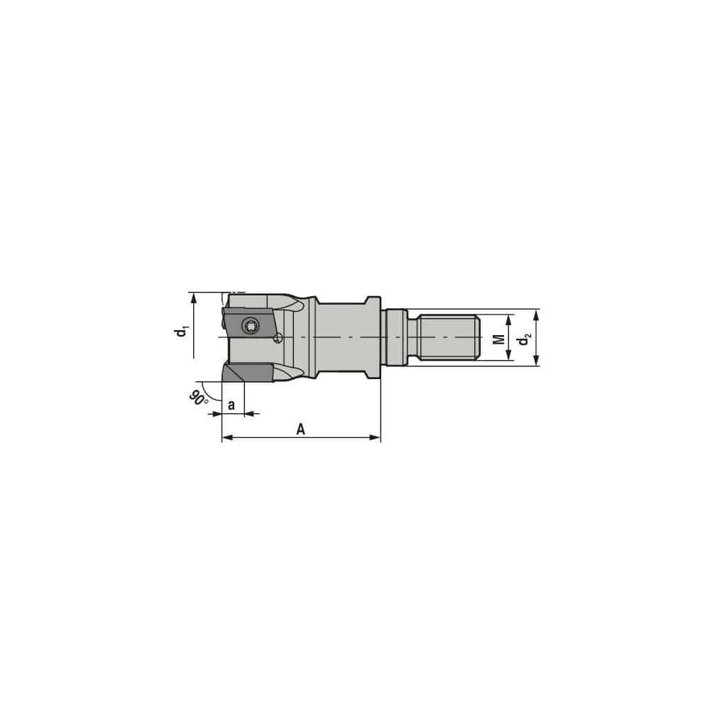 Indexable Square-Shoulder End Mill:  GHPC.32.R.05-04,  16.0000'' Shank Dia,  16.00 mm Modular Connection,  Modular Shank Uses  5,  Normal Pressure,  35.00 mm OAL