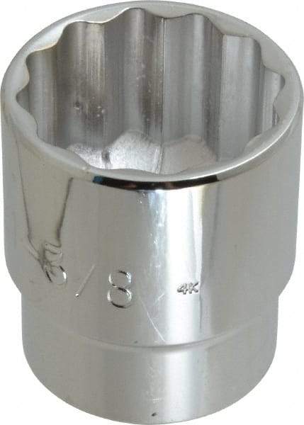 Proto - 1-3/8", 1/2" Drive, Standard Hand Socket - 12 Points, 2" OAL, Chrome Vanadium, Chrome Finish - Eagle Tool & Supply