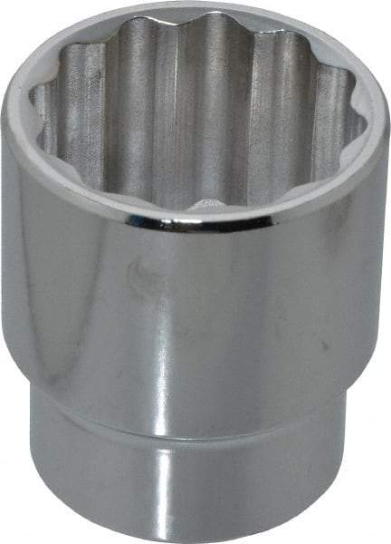 Proto - 1-7/16", 1/2" Drive, Standard Hand Socket - 12 Points, 2-1/8" OAL, Chrome Finish - Eagle Tool & Supply