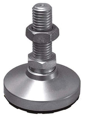 Gibraltar - 3/4-10 Bolt Thread, Studded Pivotal Stud Mount Leveling Pad & Mount - 7,400 Max Lb Capacity, 3" Base Diam - Eagle Tool & Supply