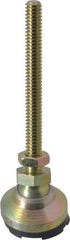 Gibraltar - 1/4-20 Bolt Thread, Studded Pivotal Stud Mount Leveling Pad & Mount - 1,000 Max Lb Capacity, 1" Base Diam - Eagle Tool & Supply