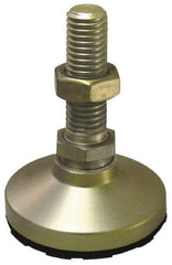 Gibraltar - 1-8 Bolt Thread, Studded Pivotal Stud Mount Leveling Pad & Mount - 2,000 Max Lb Capacity, 4" Base Diam - Eagle Tool & Supply