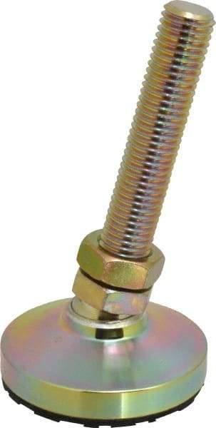 Gibraltar - 3/4-10 Bolt Thread, Studded Pivotal Stud Mount Leveling Pad & Mount - 7,400 Max Lb Capacity, 3" Base Diam - Eagle Tool & Supply