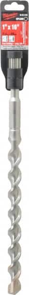 Milwaukee Tool - 1" Diam, Spline Shank, Carbide-Tipped Rotary & Hammer Drill Bit - Eagle Tool & Supply