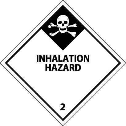 NMC - Inhalation Hazard DOT Shipping Label - 4" High x 4" Wide - Eagle Tool & Supply