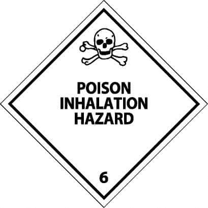 NMC - Poison Inhalation Hazard Shipping Label - 4" High x 4" Wide - Eagle Tool & Supply