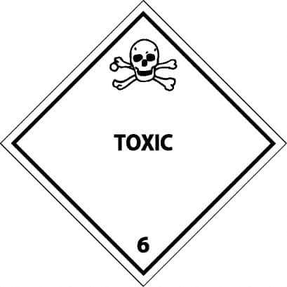 NMC - Toxic DOT Shipping Label - 4" High x 4" Wide - Eagle Tool & Supply