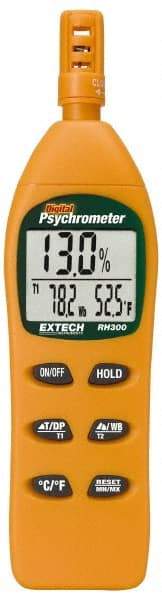Extech - Digital Psychrometers Type: Humidity/Dew Point Digital Psychrometer Minimum Dew Point (F): -90.4 - Eagle Tool & Supply