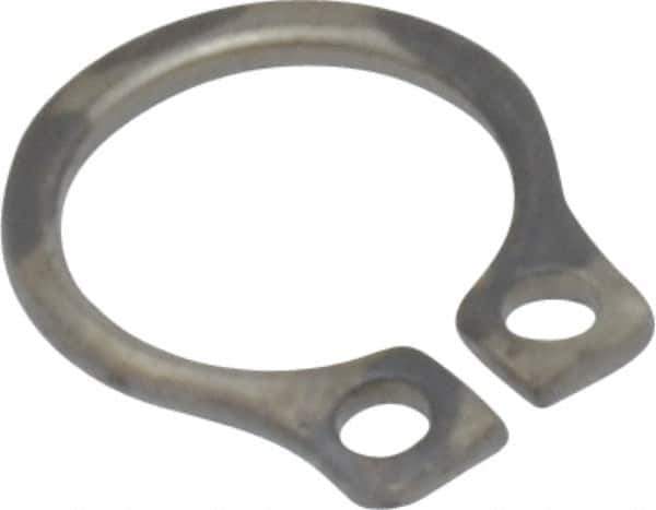 Rotor Clip - 5.84mm Groove Diam, 1/4" Shaft Diam, Passivated Stainless Steel, Snap External Retaining Rings - 0.029" Groove Width, 0.01" Groove Depth, 0.025" Ring Thickness, Grade 15-7 Grade 632 - Eagle Tool & Supply