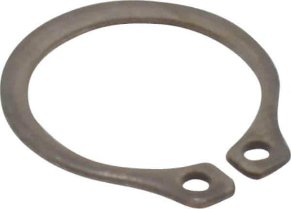 Rotor Clip - 10.46mm Groove Diam, 7/16" Shaft Diam, Passivated Stainless Steel, Snap External Retaining Rings - 0.029" Groove Width, 0.013" Groove Depth, 0.025" Ring Thickness, Grade 15-7 Grade 632 - Eagle Tool & Supply