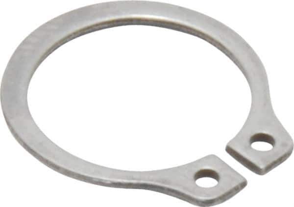 Rotor Clip - 11.89mm Groove Diam, 1/2" Shaft Diam, Passivated Stainless Steel, Snap External Retaining Rings - 0.039" Groove Width, 0.016" Groove Depth, 0.035" Ring Thickness, Grade 15-7 Grade 632 - Eagle Tool & Supply