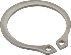 Rotor Clip - 14.94mm Groove Diam, 5/8" Shaft Diam, Passivated Stainless Steel, Snap External Retaining Rings - 0.039" Groove Width, 0.018" Groove Depth, 0.035" Ring Thickness, Grade 15-7 Grade 632 - Eagle Tool & Supply
