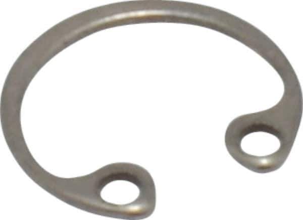 Rotor Clip - 0.015" Thick, Passivated Finish, Stainless Steel Snap Internal Retaining Ring - 0.02" Groove Width, 0.009" Groove Depth, 0.268" Groove Diam, Grade 15-7 Grade 632 - Eagle Tool & Supply