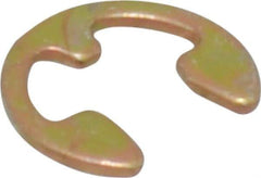 Rotor Clip - 3.73mm Groove Diam, 3/16" Shaft Diam, Cadmium-Plated Steel, E Style External Retaining Rings - 0.029" Groove Width, 0.02" Groove Depth, 0.025" Ring Thickness, Grade 1060-1090 - Eagle Tool & Supply