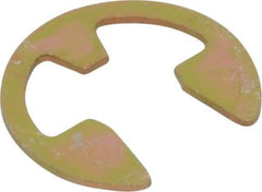 Rotor Clip - 5.33mm Groove Diam, 1/4" Shaft Diam, Cadmium-Plated Steel, E Style External Retaining Rings - 0.029" Groove Width, 0.02" Groove Depth, 0.025" Ring Thickness, Grade 1060-1090 - Eagle Tool & Supply