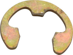 Rotor Clip - 10.06mm Groove Diam, 1/2" Shaft Diam, Cadmium-Plated Steel, E Style External Retaining Rings - 0.046" Groove Width, 0.052" Groove Depth, 0.042" Ring Thickness, Grade 1060-1090 - Eagle Tool & Supply