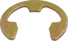 Rotor Clip - 14.73mm Groove Diam, 3/4" Shaft Diam, Cadmium-Plated Steel, E Style External Retaining Rings - 0.056" Groove Width, 0.085" Groove Depth, 0.05" Ring Thickness, Grade 1060-1090 - Eagle Tool & Supply
