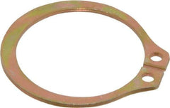 Rotor Clip - 23.88mm Groove Diam, 1" Shaft Diam, Cadmium-Plated Steel, Snap External Retaining Rings - 0.046" Groove Width, 0.03" Groove Depth, 0.042" Ring Thickness, Grade 1060-1090 - Eagle Tool & Supply