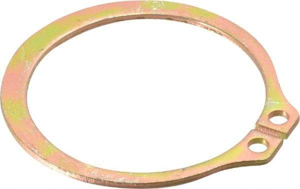 Rotor Clip - 41.91mm Groove Diam, 1-3/4" Shaft Diam, Cadmium-Plated Steel, Snap External Retaining Rings - 0.068" Groove Width, 0.05" Groove Depth, 0.062" Ring Thickness, Grade 1060-1090 - Eagle Tool & Supply