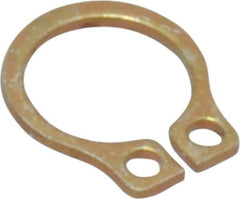 Rotor Clip - 5.84mm Groove Diam, 1/4" Shaft Diam, Cadmium-Plated Steel, Snap External Retaining Rings - 0.029" Groove Width, 0.01" Groove Depth, 0.025" Ring Thickness, Grade 1060-1090 - Eagle Tool & Supply
