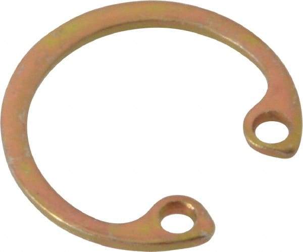 Rotor Clip - 0.025" Thick, Cadmium-Plated Finish, Steel Snap Internal Retaining Ring - 0.029" Groove Width, 0.011" Groove Depth, 0.397" Groove Diam, Grade 1060-1090 - Eagle Tool & Supply