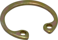 Rotor Clip - 0.035" Thick, Cadmium-Plated Finish, Steel Snap Internal Retaining Ring - 0.039" Groove Width, 0.015" Groove Depth, 0.53" Groove Diam, Grade 1060-1090 - Eagle Tool & Supply