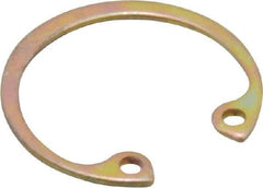 Rotor Clip - 0.035" Thick, Cadmium-Plated Finish, Steel Snap Internal Retaining Ring - 0.039" Groove Width, 0.023" Groove Depth, 0.796" Groove Diam, Grade 1060-1090 - Eagle Tool & Supply