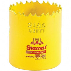 Starrett - 2-1/16" Diam, 2" Cutting Depth, Hole Saw - High Speed Steel Saw, Toothed Edge - Eagle Tool & Supply