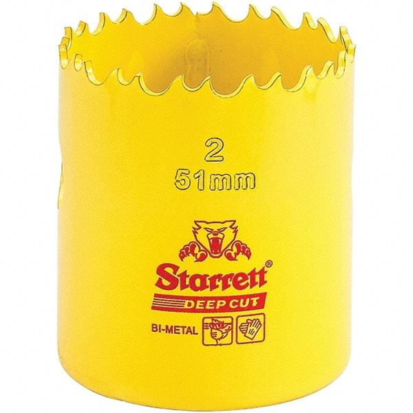 Starrett - 2" Diam, 2" Cutting Depth, Hole Saw - High Speed Steel Saw, Toothed Edge - Eagle Tool & Supply