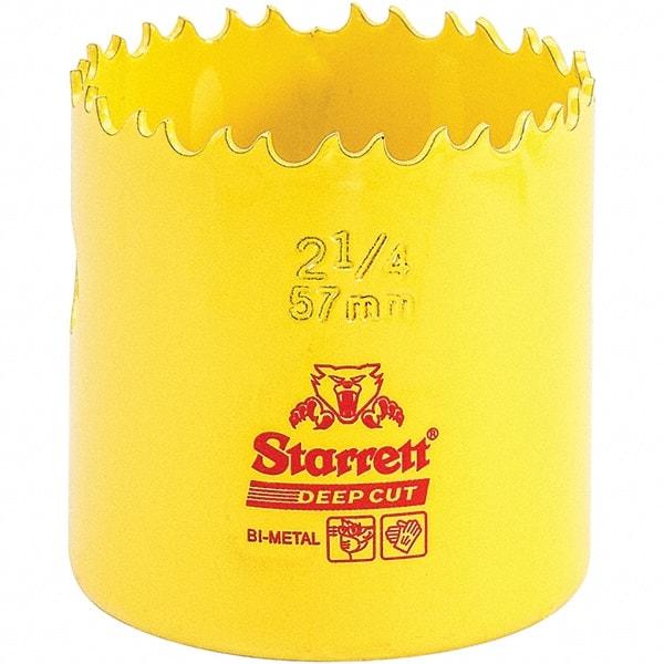 Starrett - 2-1/4" Diam, 2" Cutting Depth, Hole Saw - High Speed Steel Saw, Toothed Edge - Eagle Tool & Supply